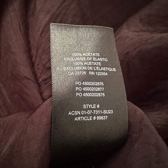 Babaton black satin a-line midi skirt size 10 - Picture 6 of 8